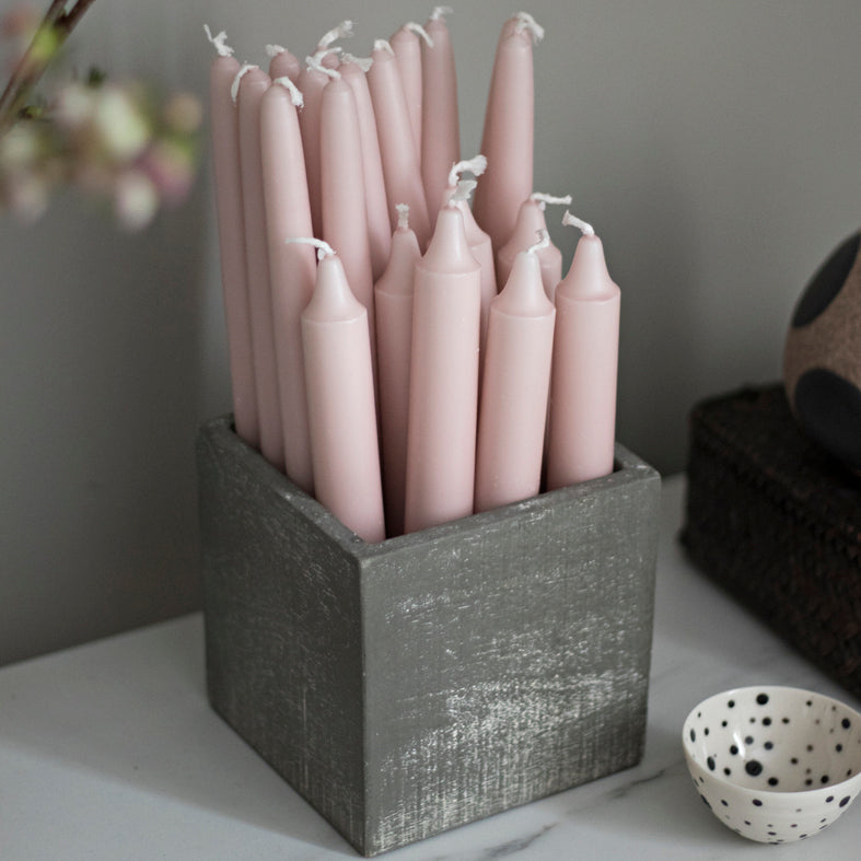 Kronljus Stabkerze 8er-Pack Rosé I Ø 23 x H 200 mm – 100 % Stearin