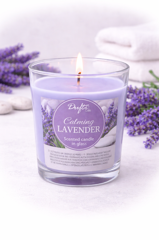 4 Duftkerzen im Glas Calming Lavender | 86 x 70 mm