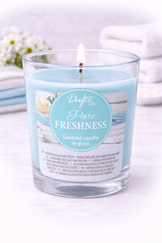 4 Duftkerzen im Glas Pure Freshness | 86 x 70 mm