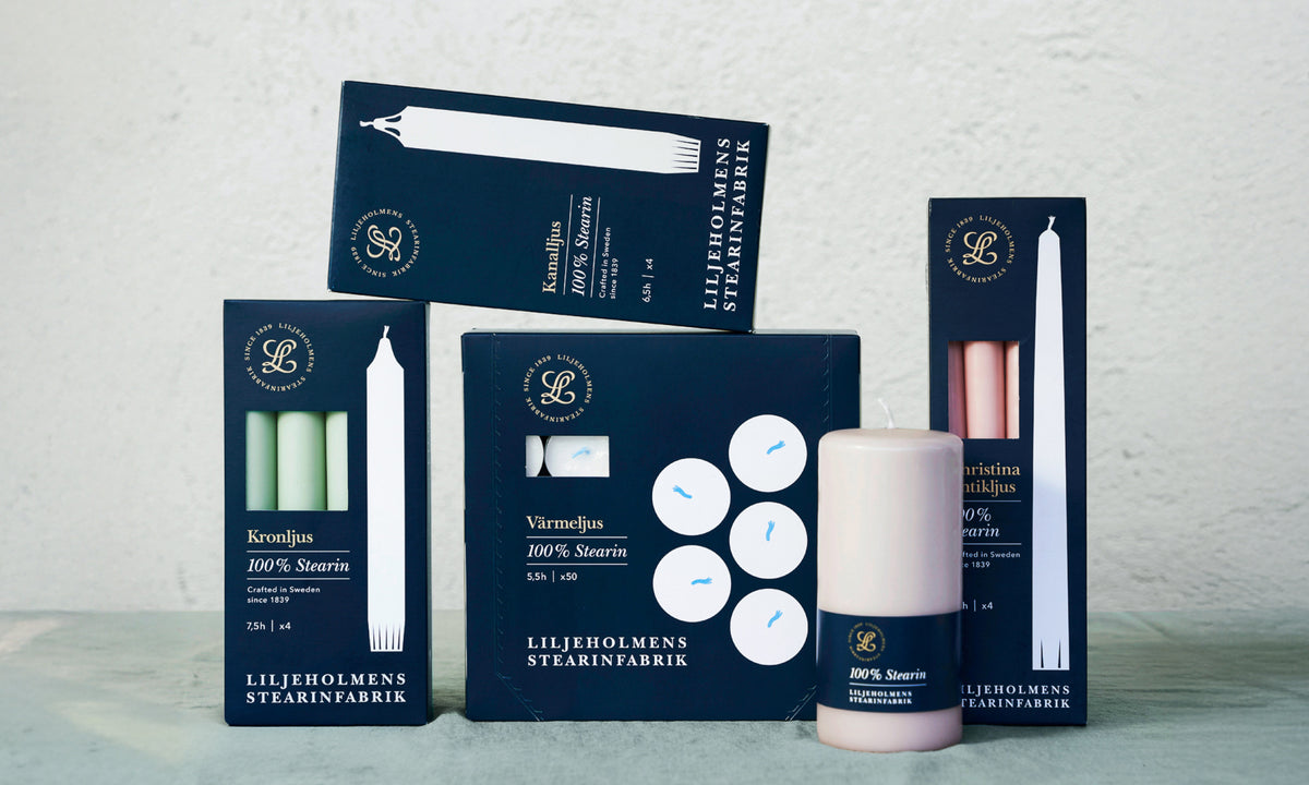 Klassische Kerzen von Liljeholmens – Stearin, Duft & Design