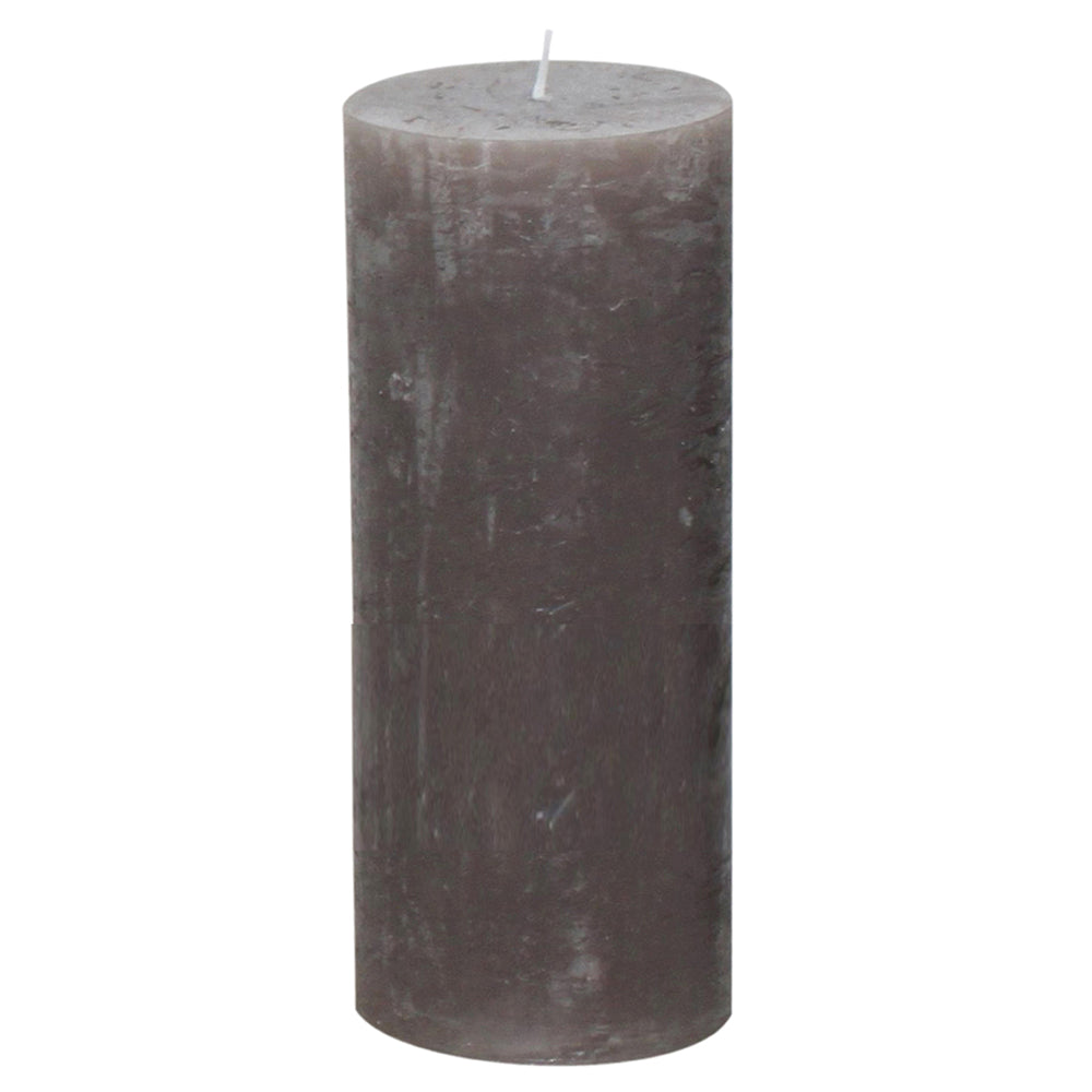 Gies Premium Rustikkerze Taupe | Ø 68 x H 190 mm