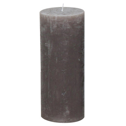 Gies Premium Rustikkerze Taupe | Ø 68 x H 190 mm
