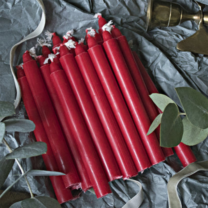 Weihnachtsbaumkerzen 20 Stück I Rot I Ø 12 x H 110 mm