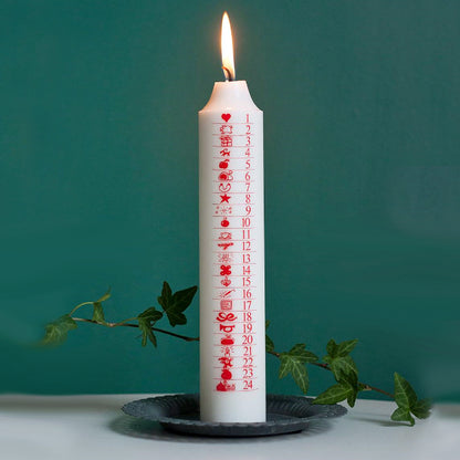 Adventskalenderljus Maxi - Adventskerze aus 100 % Stearin