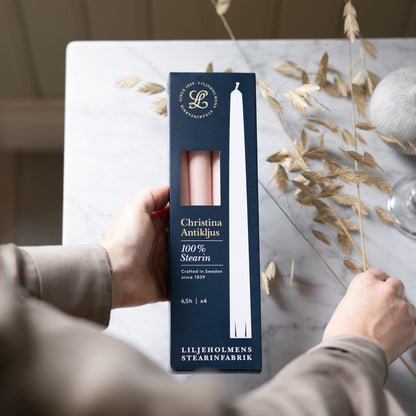 Christina Antikljus 4er-Pack Rosé I Ø 22 x H 255 mm – 100 % Stearin