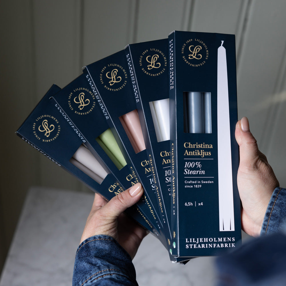 Christina Antikljus 4er-Pack Rosé I Ø 22 x H 255 mm – 100 % Stearin