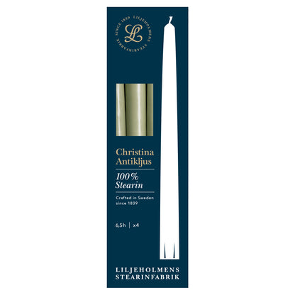 Christina Antikljus 4er-Pack Pistazie I Ø 22 x H 255 mm – 100 % Stearin