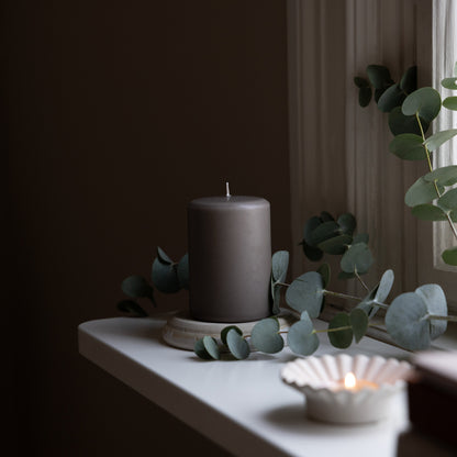 Blockkerze Nougat I Ø 68 x H100 mm – 100 % Stearin