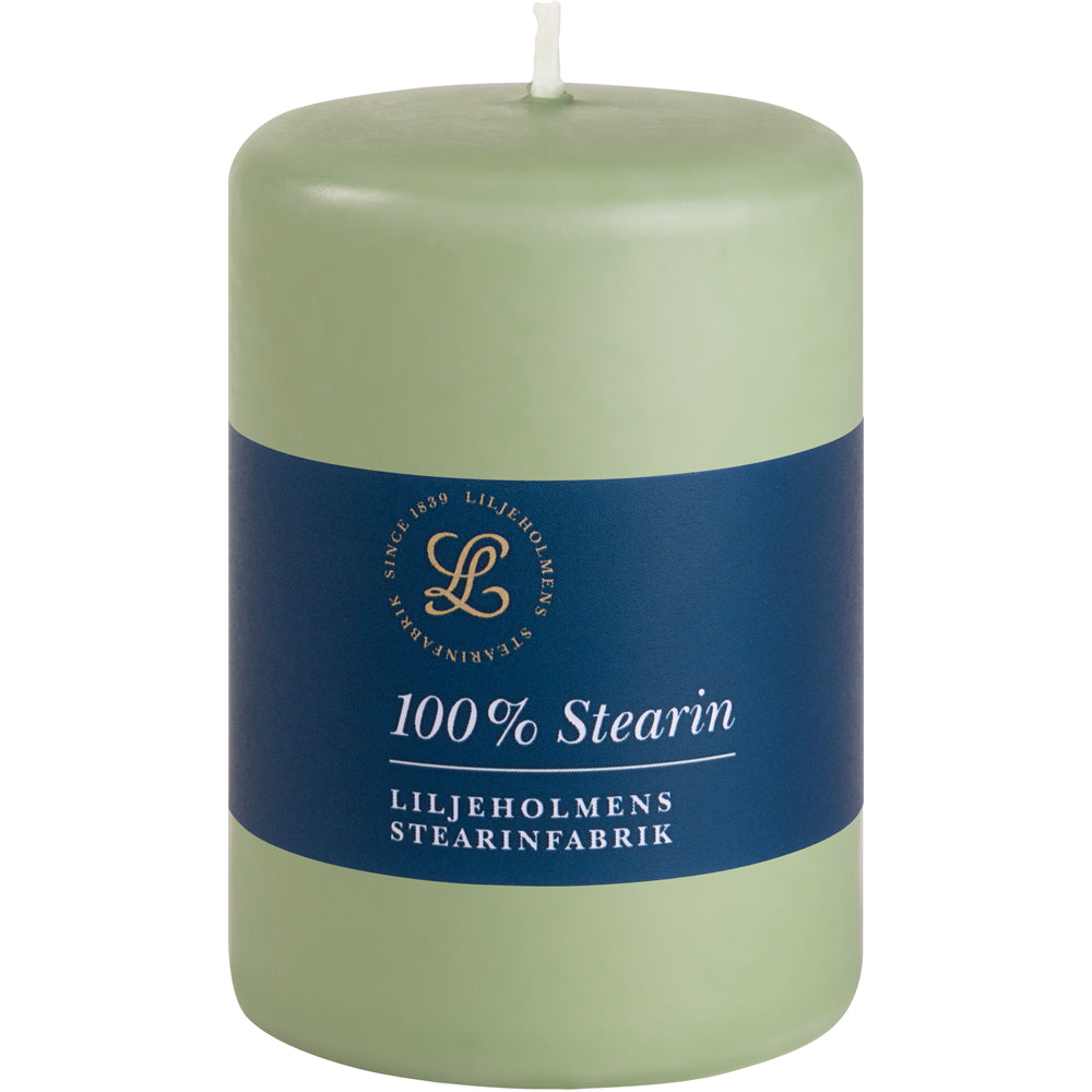 Blockkerze Pistazie Ø 68 x H100 mm – 100 % Stearin