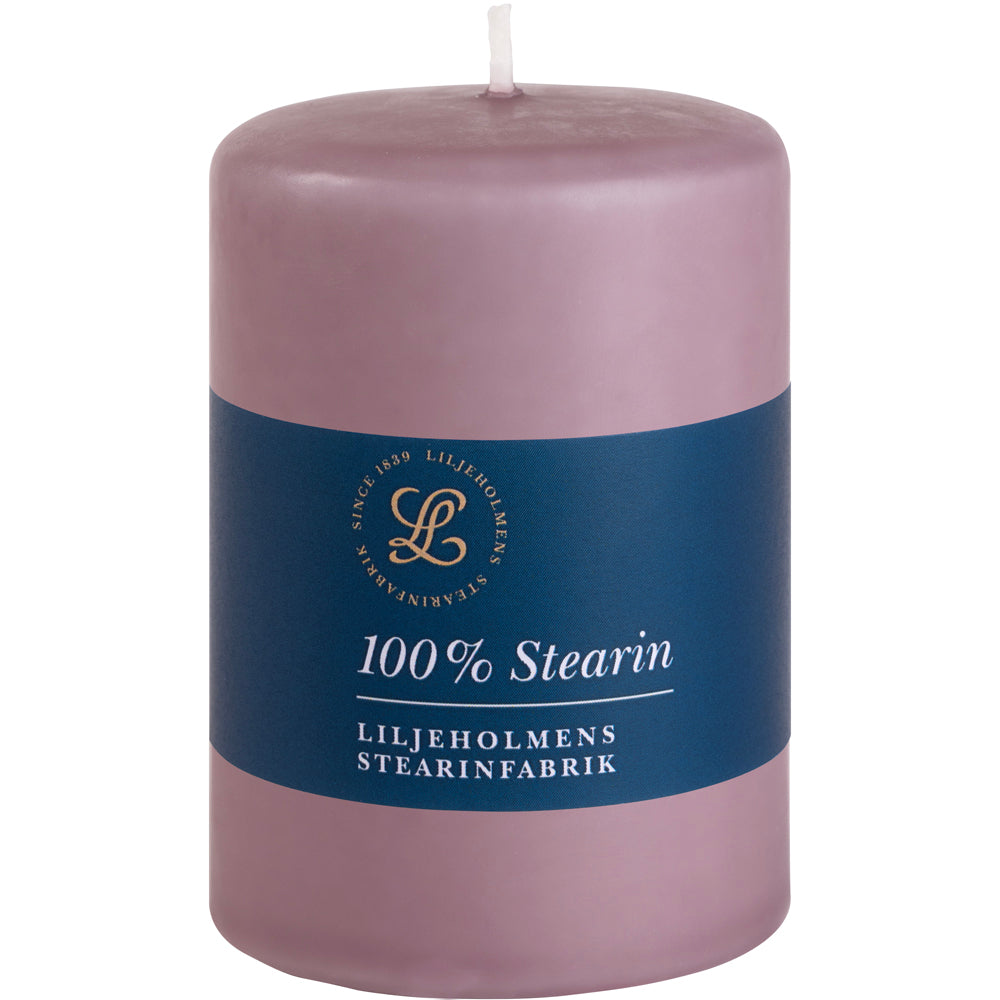 Blockkerze Malve Ø 68 x H100 mm – 100 % Stearin