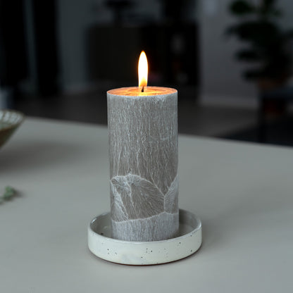 Shea-Blockljus Nougat I Ø 67 x H150 mm – nachhaltige Eleganz