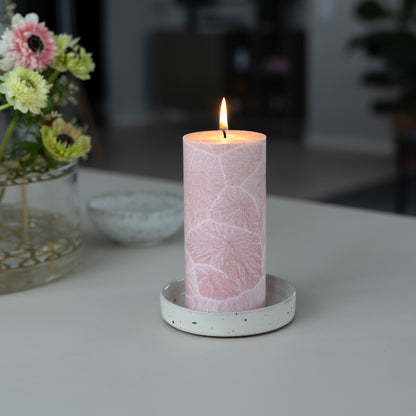 Shea-Blockljus Hellrosa I Ø 67 x H150 mm – nachhaltige Eleganz