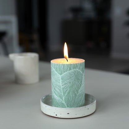 Shea-Blockljus Schilf I Ø 67 x H100 mm – nachhaltige Eleganz