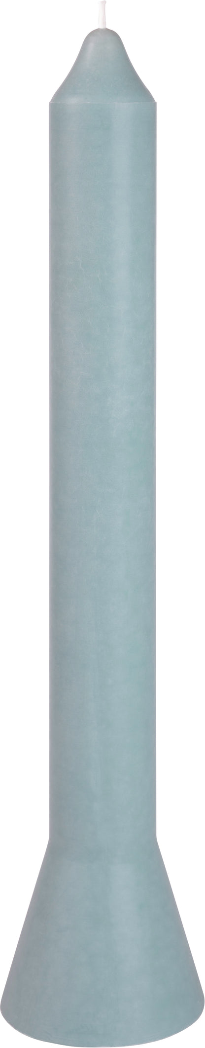 Premiumkerze Anna Taubenblau I Selbstlöschend I Ø 39 x H 360 mm