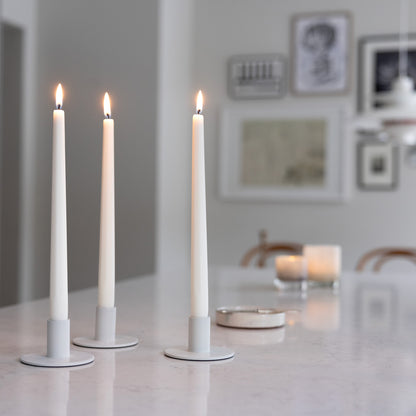 Prismaljus 4er-Pack Weiß I Achteckiges Design  I Ø 21 x H 280 mm