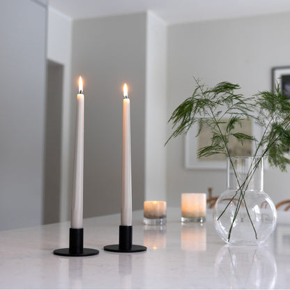 Prismaljus 4er-Pack Nebelgrau I Achteckiges Design I Ø 21 x H 280 mm