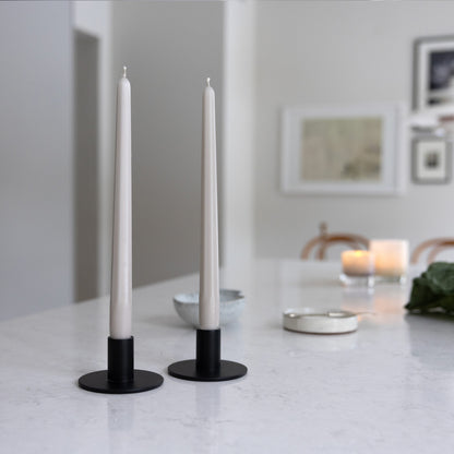 Prismaljus 4er-Pack Nebelgrau I Achteckiges Design I Ø 21 x H 280 mm