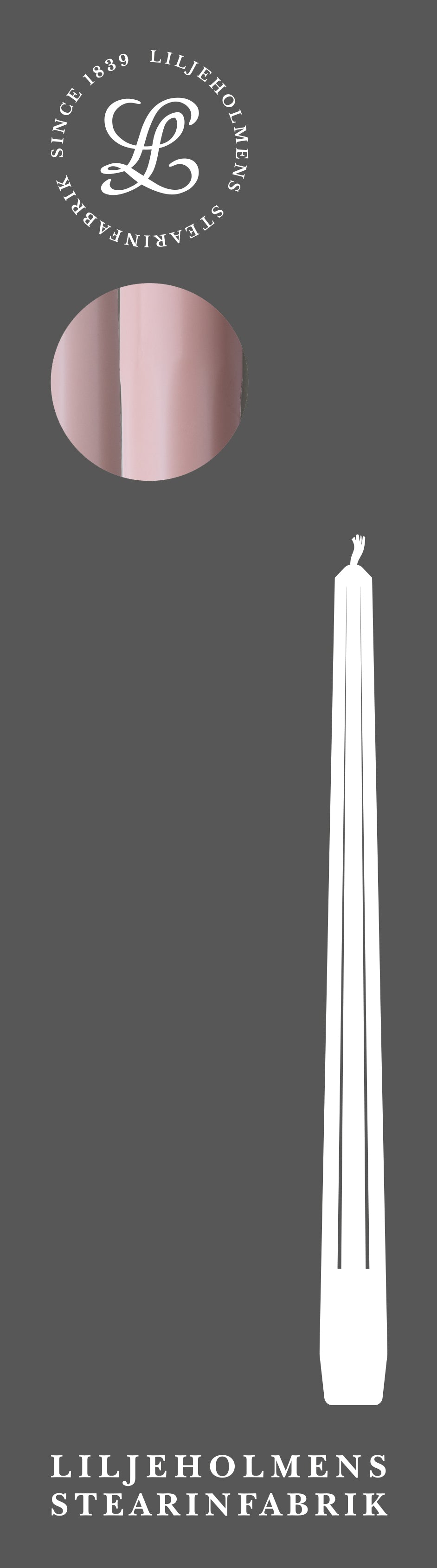 Prismaljus 4er-Pack Rosé I Achteckiges Design I Ø 21 x H 280 mm