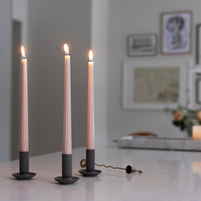 Prismaljus 4er-Pack Rosé I Achteckiges Design I Ø 21 x H 280 mm