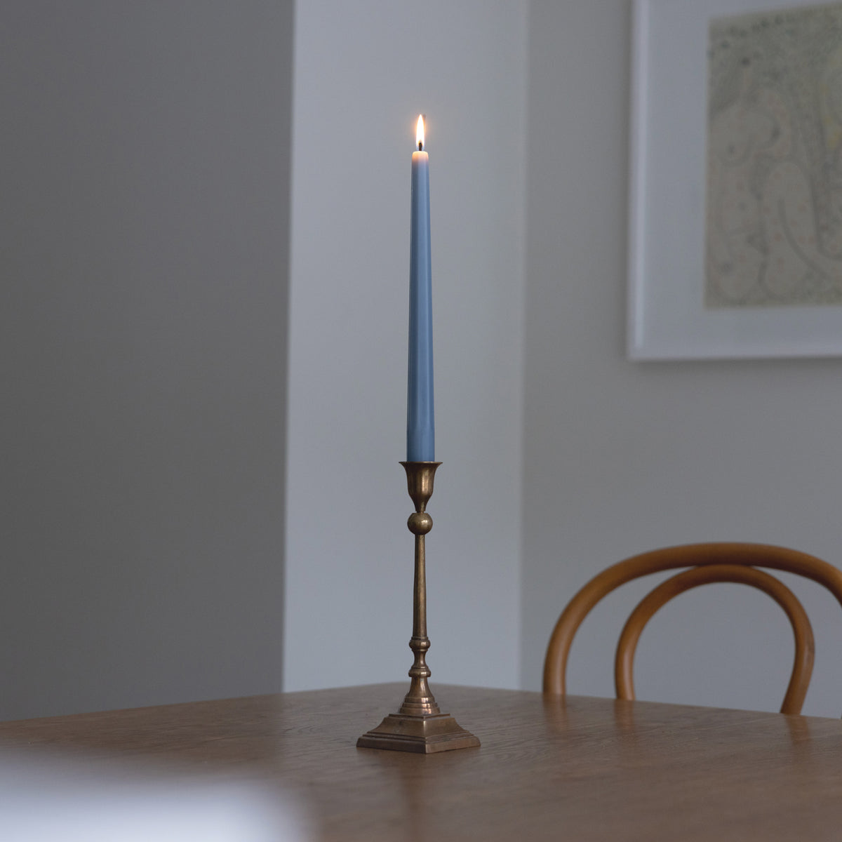 Prismaljus 4er-Pack Taubenblau I Achteckiges Design I Ø 21 x H 280 mm