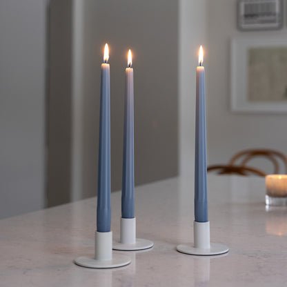 Prismaljus 4er-Pack Taubenblau I Achteckiges Design I Ø 21 x H 280 mm