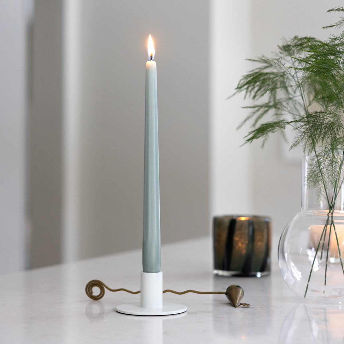 Prismaljus 4er-Pack Salbei I Achteckiges Design I Ø 21 x H 280 mm