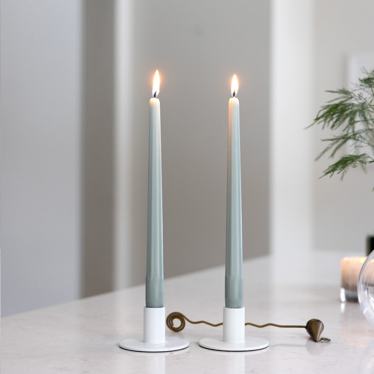 Prismaljus 4er-Pack Salbei I Achteckiges Design I Ø 21 x H 280 mm