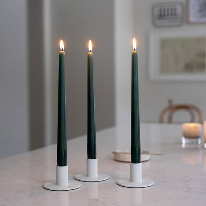 Prismaljus 4er-Pack Tannengrün I Achteckiges Design I Ø 21 x H 280 mm