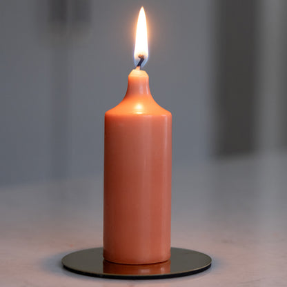 Kupéljus 4er-Pack Apricot | Teelichtformat Ø 38 mm x H 110 mm