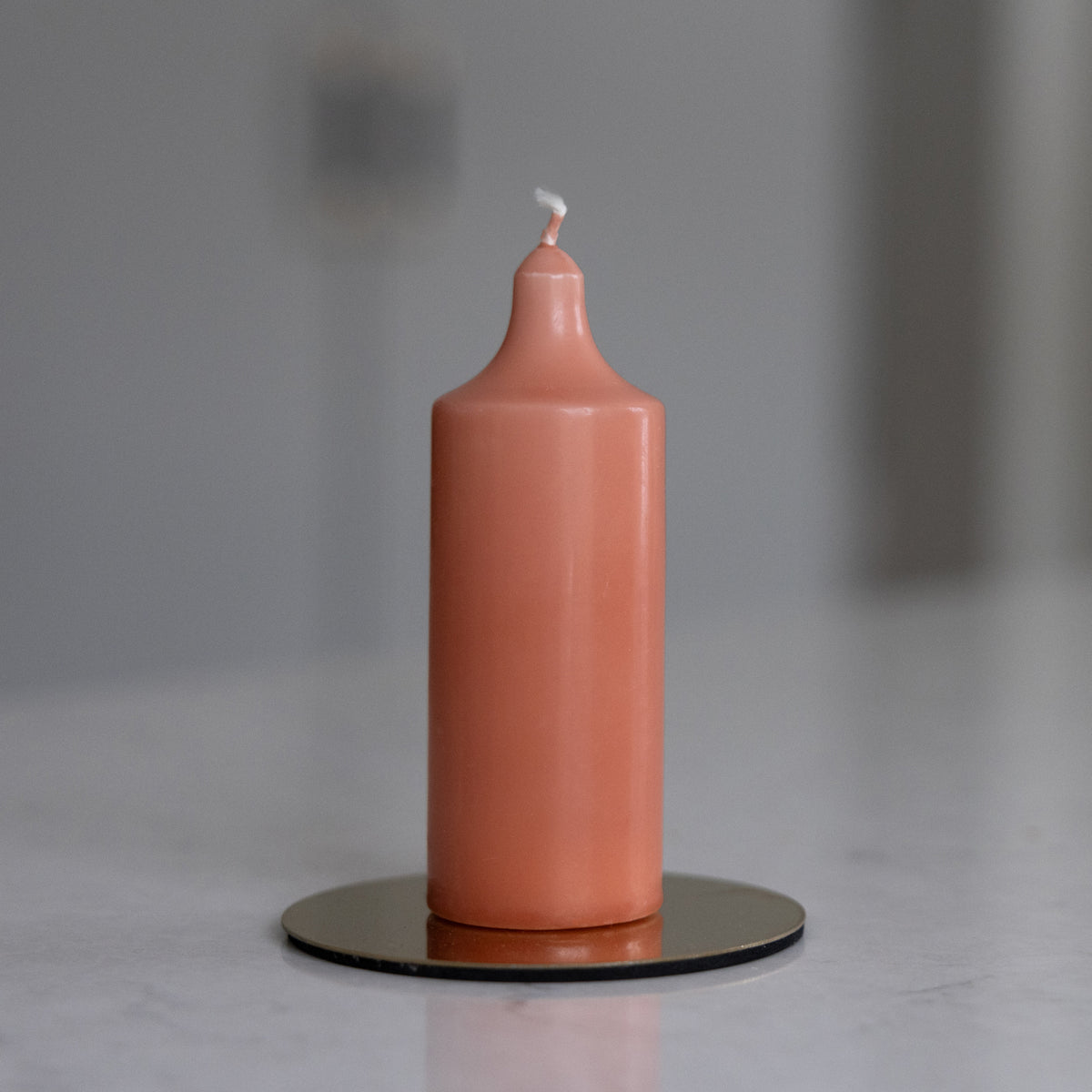 Kupéljus 4er-Pack Apricot | Teelichtformat Ø 38 mm x H 110 mm