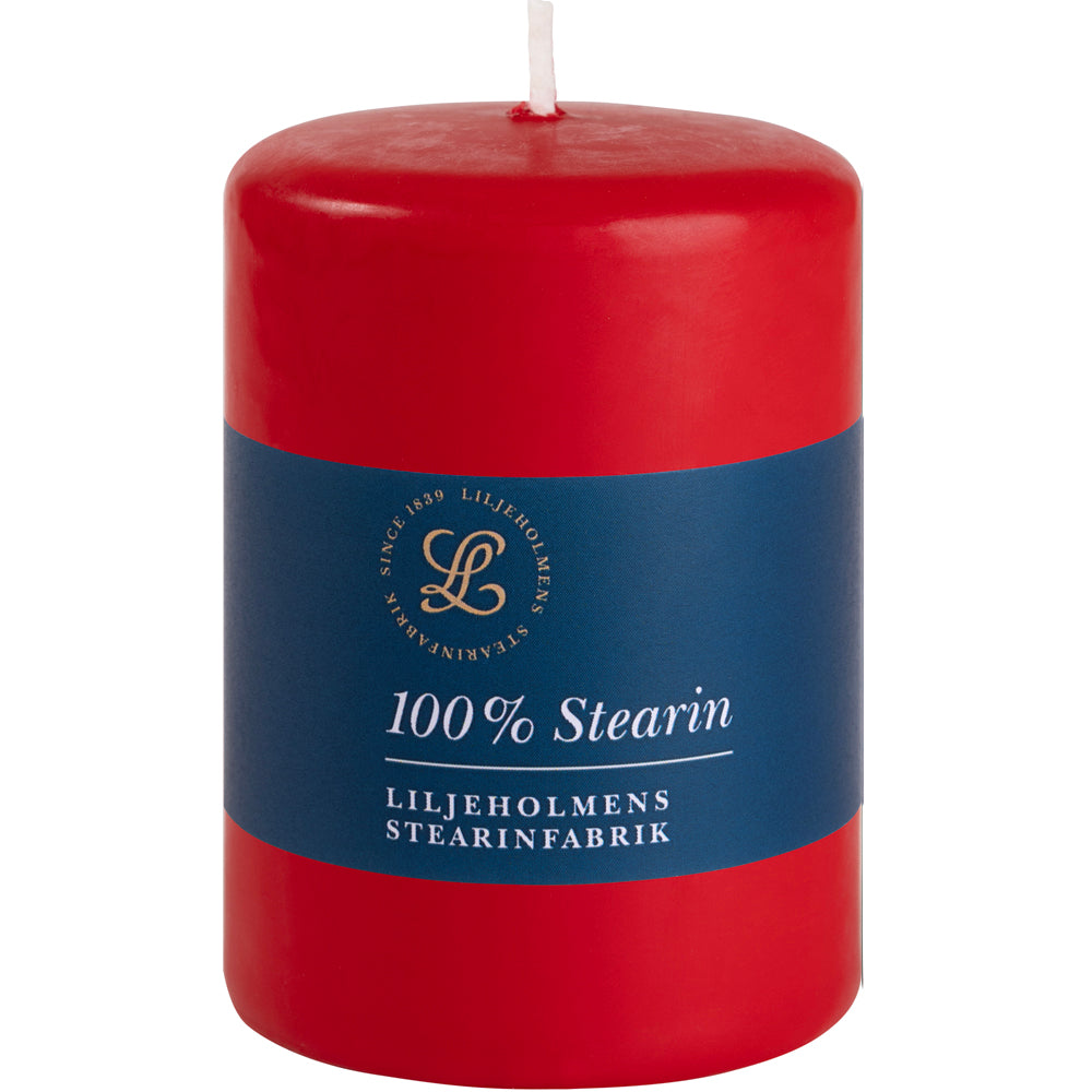 Blockkerze Rot Ø 68 x H100 mm – 100 % Stearin