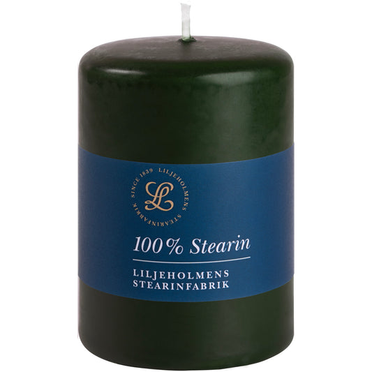 Blockkerze Tannengrün Ø 68 x H100 mm – 100 % Stearin