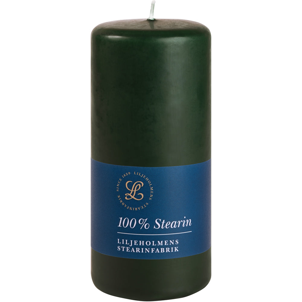 Blockkerze Tannengrün Ø 68 x H150 mm – 100 % Stearin