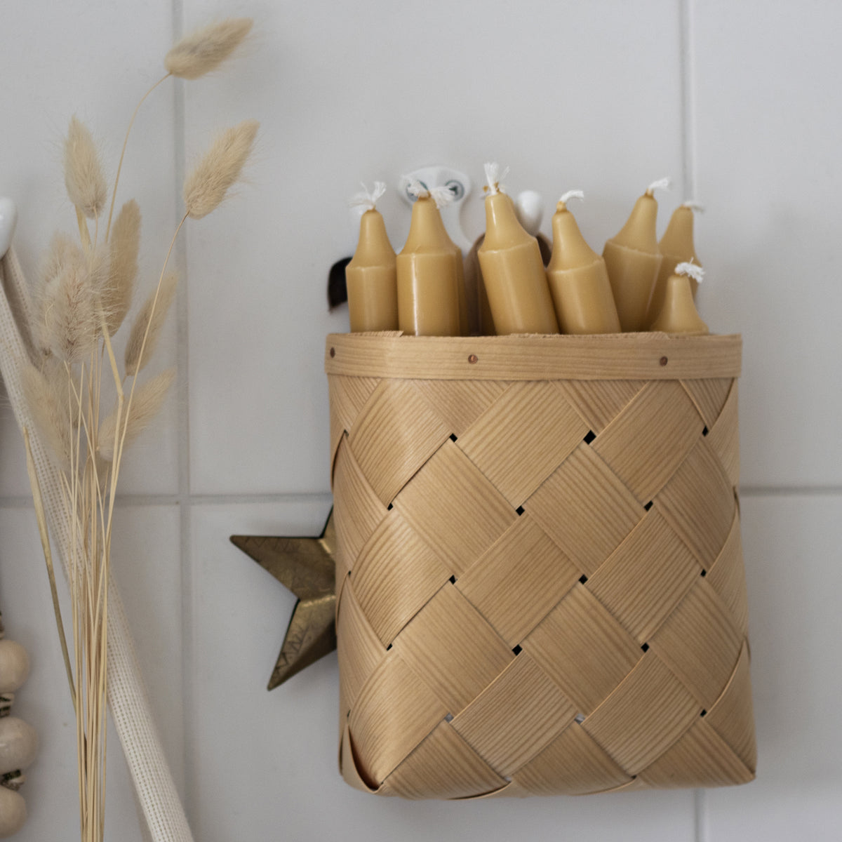 Kronljus Stabkerzen Honig – 4er Pack I Ø 23 x H 200 mm – 100 % Stearin
