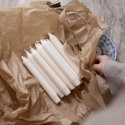 Kronljus Stabkerzen Crème – 4er Pack I Ø 23 x H 200 mm – 100 % Stearin