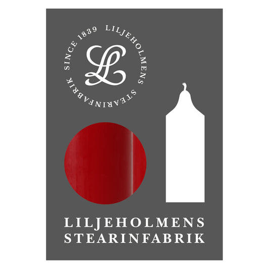 Kupéljus 4er-Pack Rot | Teelichtformat Ø 38 mm x H 110 mm