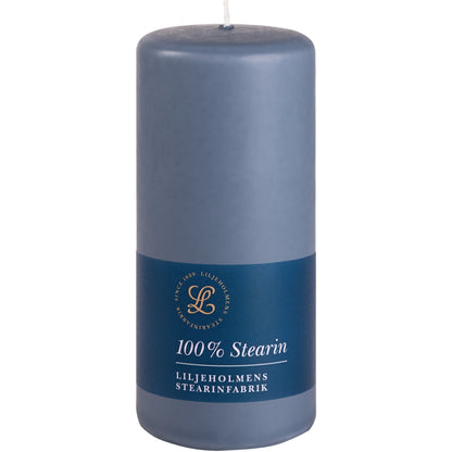Blockkerze Taubenblau Ø 58x130 mm - 100% Stearin