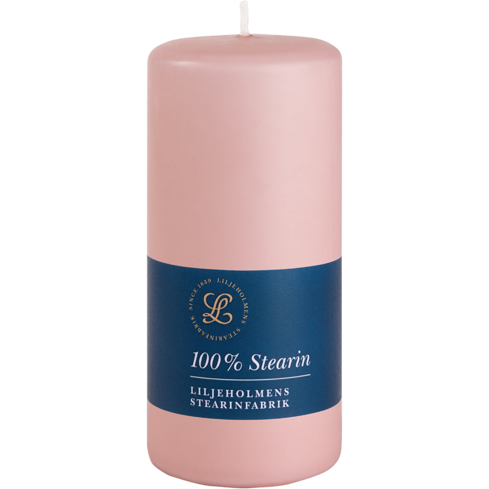 Blockkerze 58x130 mm I Rosé  - 100% Stearin