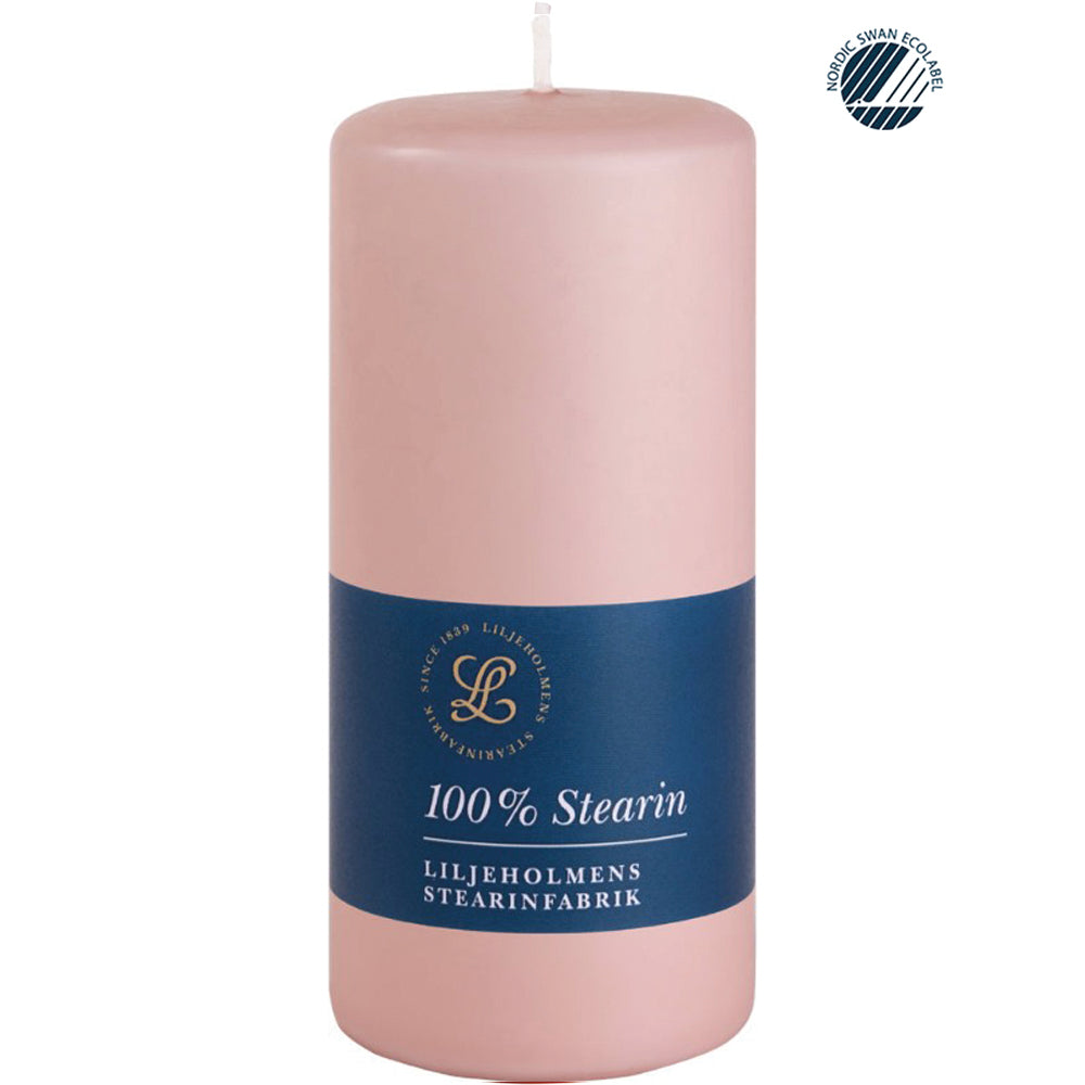 Blockkerze 58x130 mm I Rosé  - 100% Stearin
