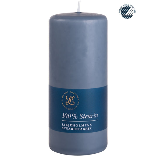 Blockkerze Taubenblau Ø 58x130 mm - 100% Stearin