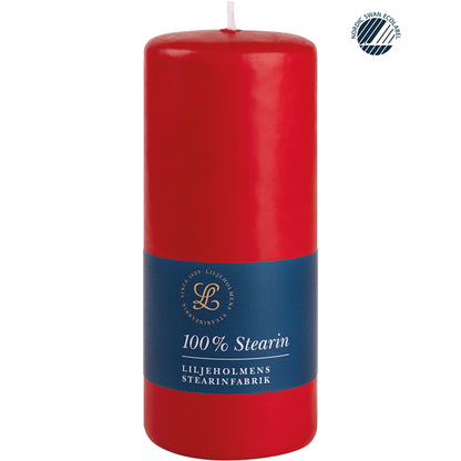 Blockkerze 58x130 mm I Rot - 100% Stearin