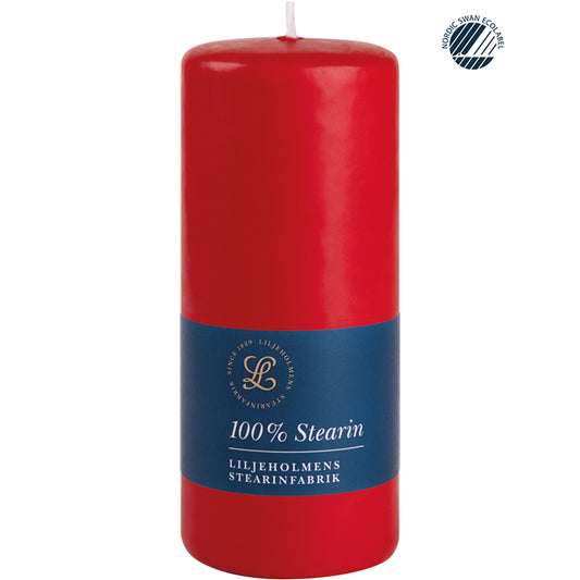 Blockkerze 58x130 mm I Rot - 100% Stearin