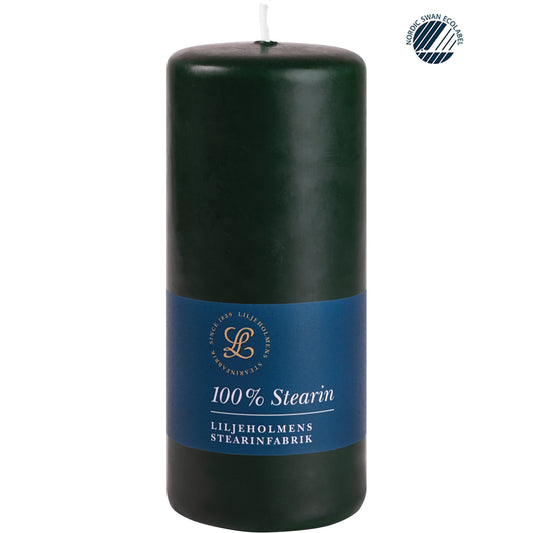 Blockkerze Tannengrün I Ø 58 x H130 mm – 100 % Stearin