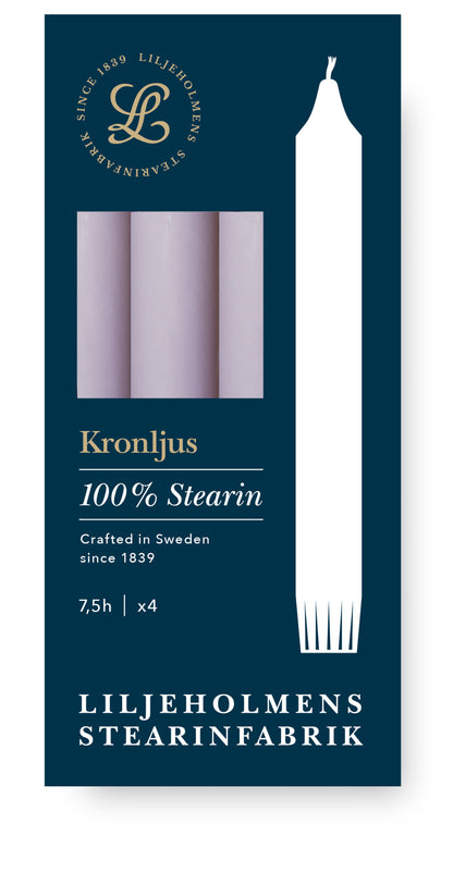 Kronljus Stabkerzen Malve – 4er Pack I Ø 23 x H 200 mm – 100 % Stearin