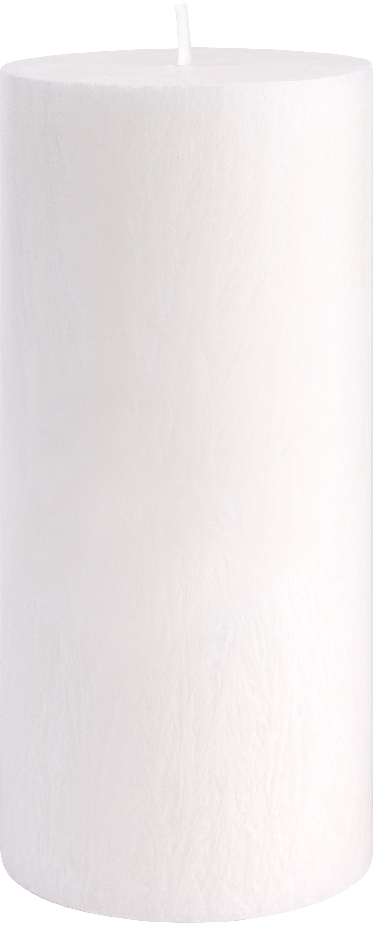 Shea Blockkerze Weiß I Ø 67 x H150 mm  - durchgefärbt
