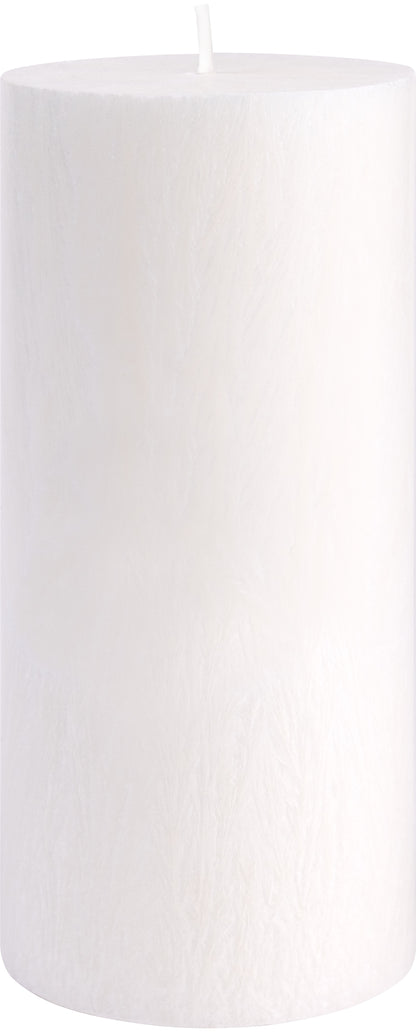 Shea Blockkerze Weiß I Ø 67 x H150 mm  - durchgefärbt