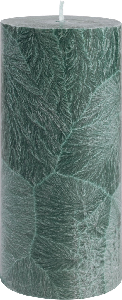 Shea Blockkerze Tannengrün I Ø 67 x H150 mm – nachhaltige Eleganz