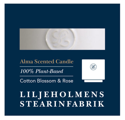 Duftkerze "Alma" mit Baumwollblüten & Rosen