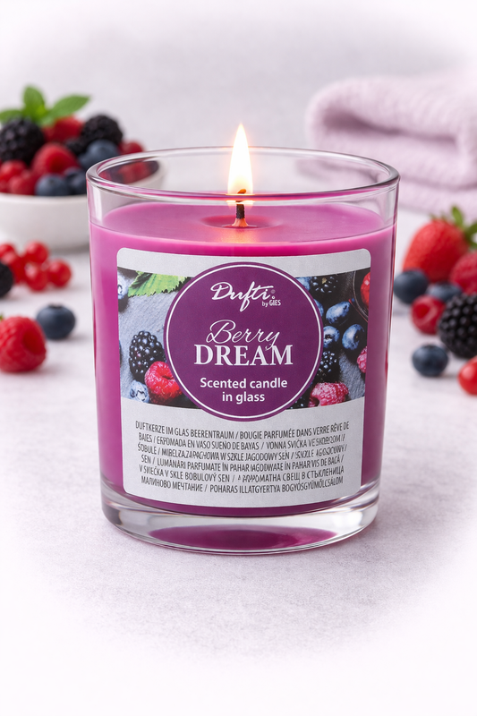 4 Duftkerzen im Glas Berry Dream | 86 x 70 mm