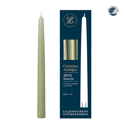 Christina Antikljus 4er-Pack Pistazie I Ø 22 x H 255 mm – 100 % Stearin